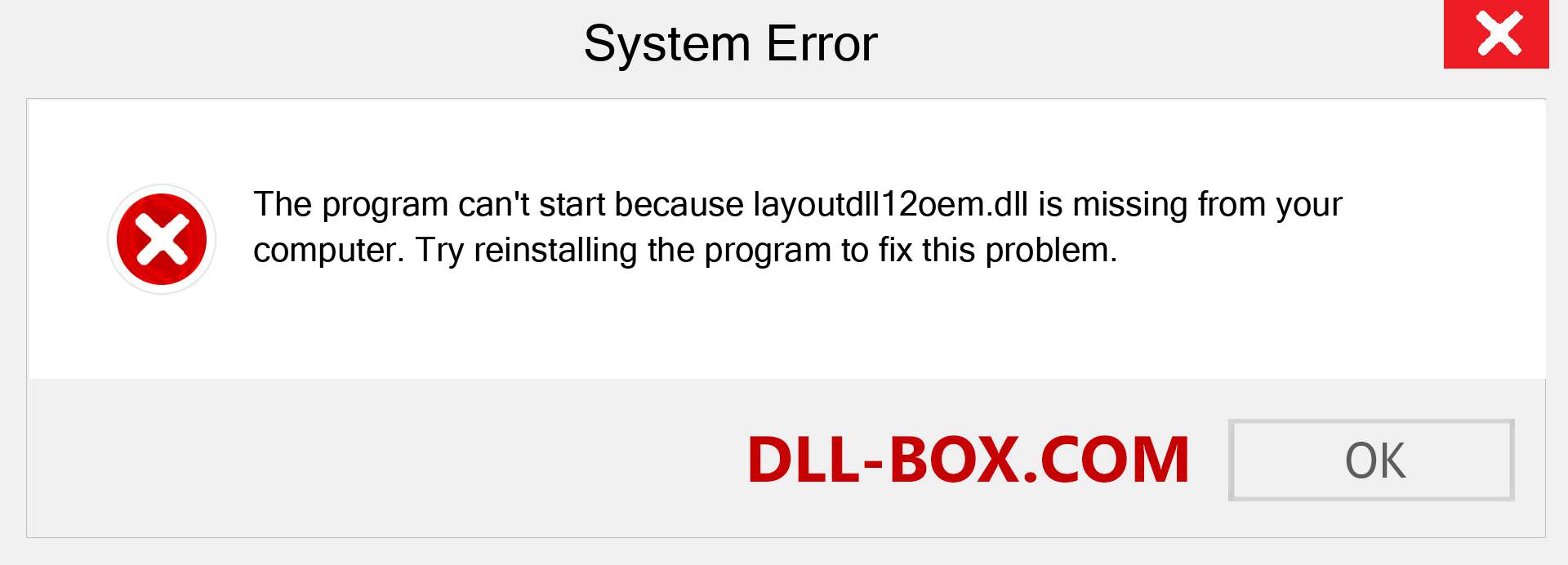 layoutdll12oem.dll file is missing?. Download for Windows 7, 8, 10 - Fix  layoutdll12oem dll Missing Error on Windows, photos, images